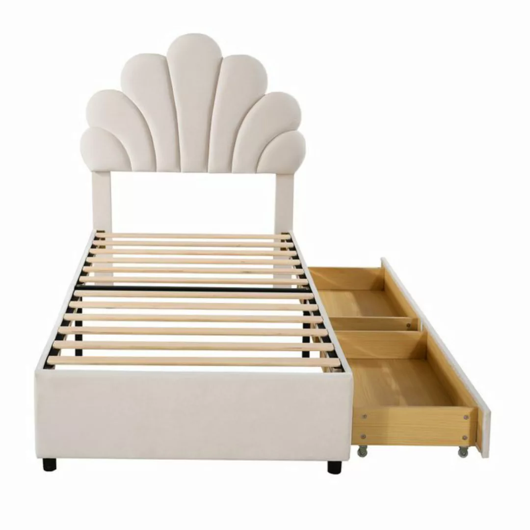 Gotagee Polsterbett Einzelbett 90x200 cm Stauraum Jugendbett Samt Bettgeste günstig online kaufen