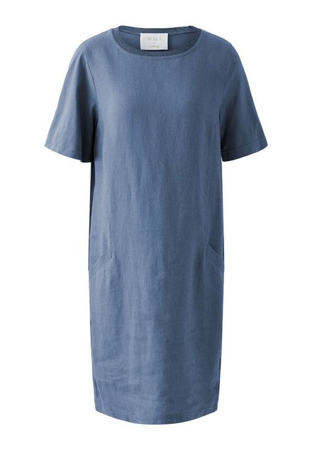 Oui Sommerkleid Kleid Leinen-Baumwollpatch günstig online kaufen