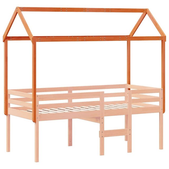 vidaXL Kinderbett Dach für Kinderbett Wachsbraun 217x95,5x159cm Massivholz günstig online kaufen