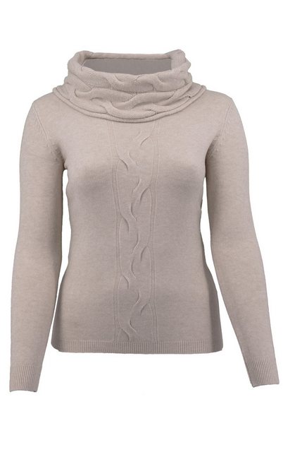 Passioni Strickpullover mit Zopfmusterdetail und einem passenden Schlauchsc günstig online kaufen