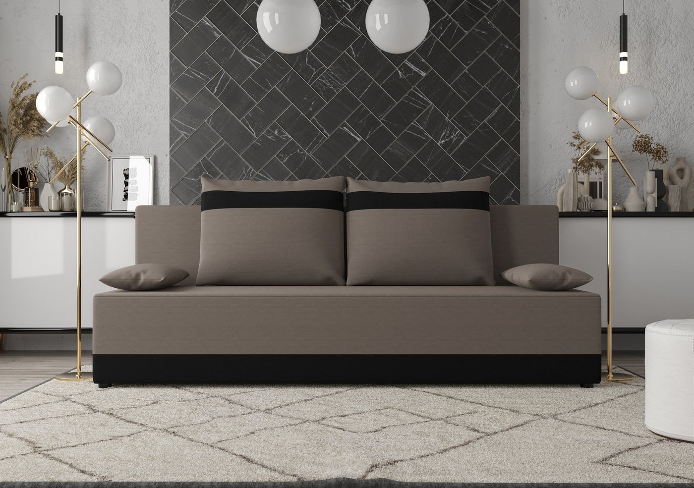 ALTDECOR Sofa TOLEDI, Couch mit Schlaffunktion, Bettkasten, Wohnzimmer günstig online kaufen