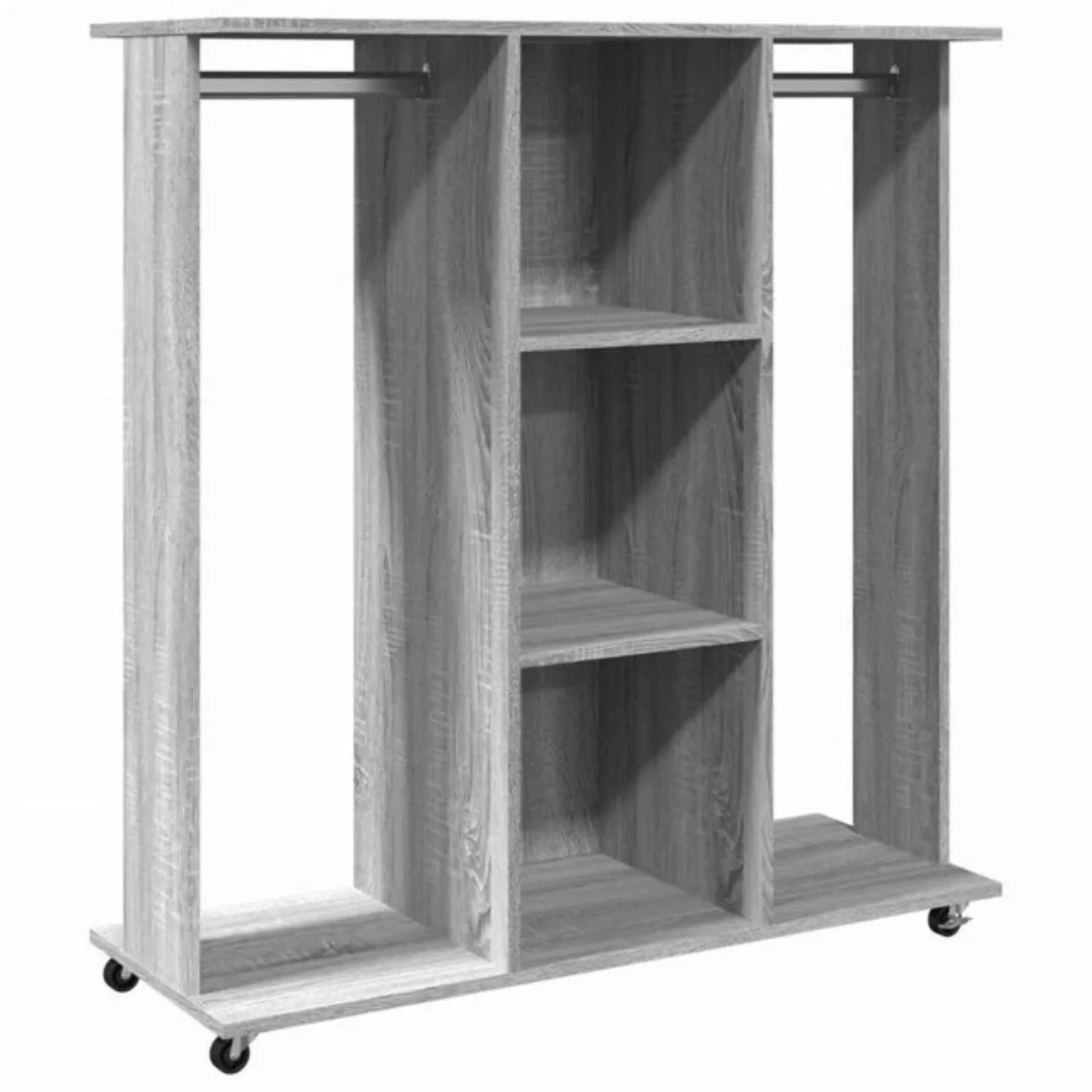 vidaXL Kleiderschrank Kleiderständer mit Rollen Grau Sonoma 102x38x110 cm günstig online kaufen