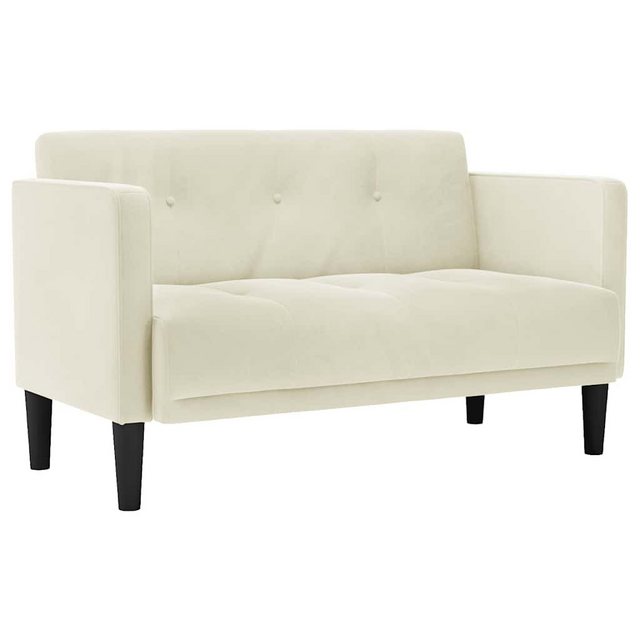 vidaXL Sofa Zweisitzer-Sofa Creme 111 cm Samt günstig online kaufen