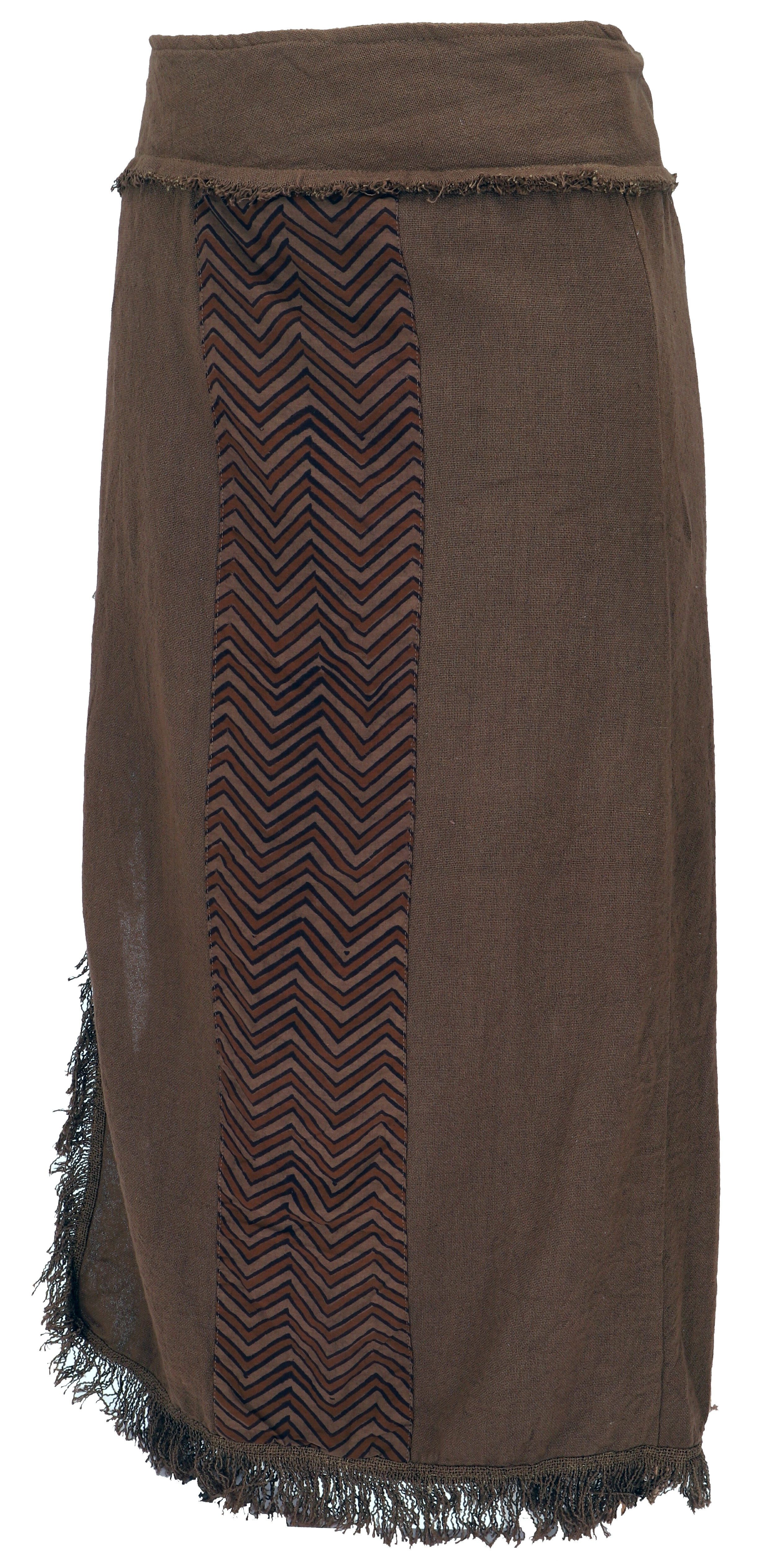 Guru-Shop Minirock Boho Wickelrock mit Tribaldruck günstig online kaufen