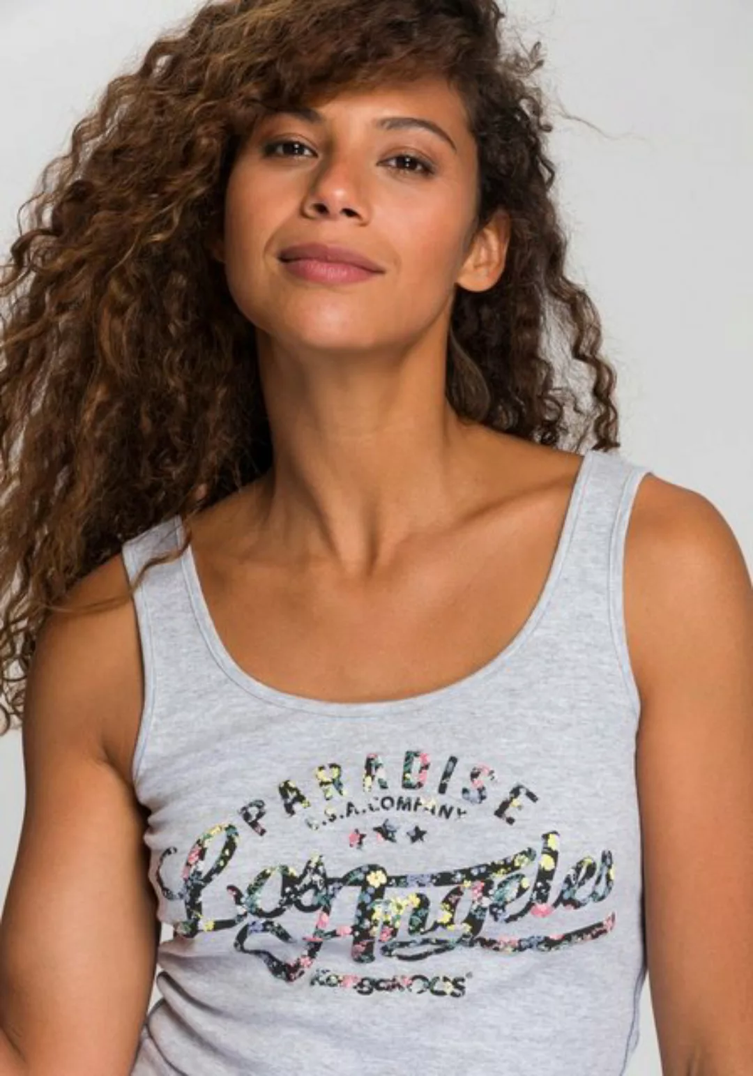 KangaROOS Tanktop, mit blumigem Puff-Print günstig online kaufen