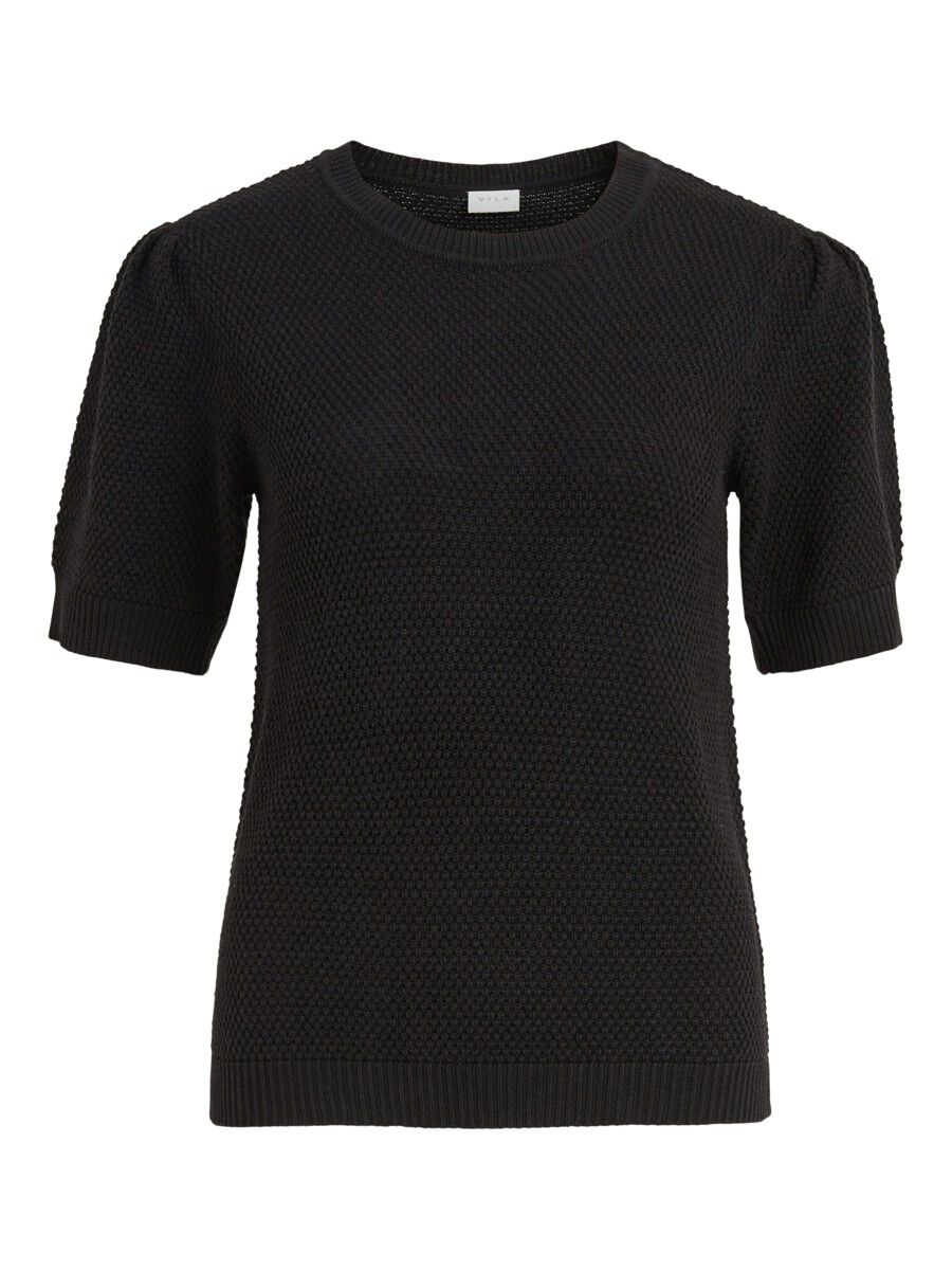 Vila Chassa Puff Kurzarm-pullover XS Black günstig online kaufen