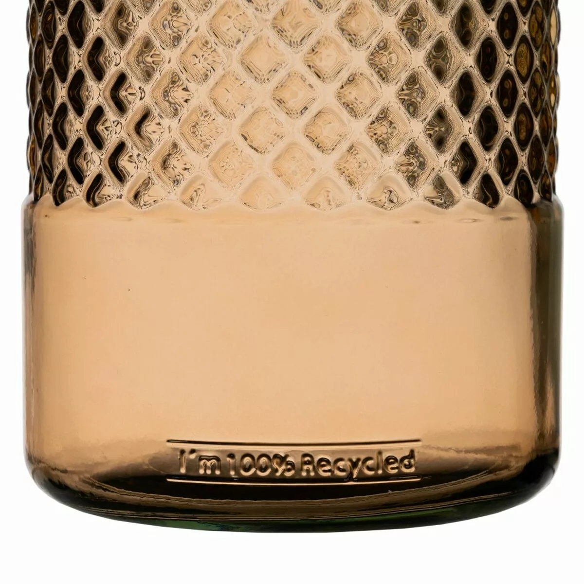 Vase 15 X 15 X 28 Cm Recyceltes Glas Karamell günstig online kaufen