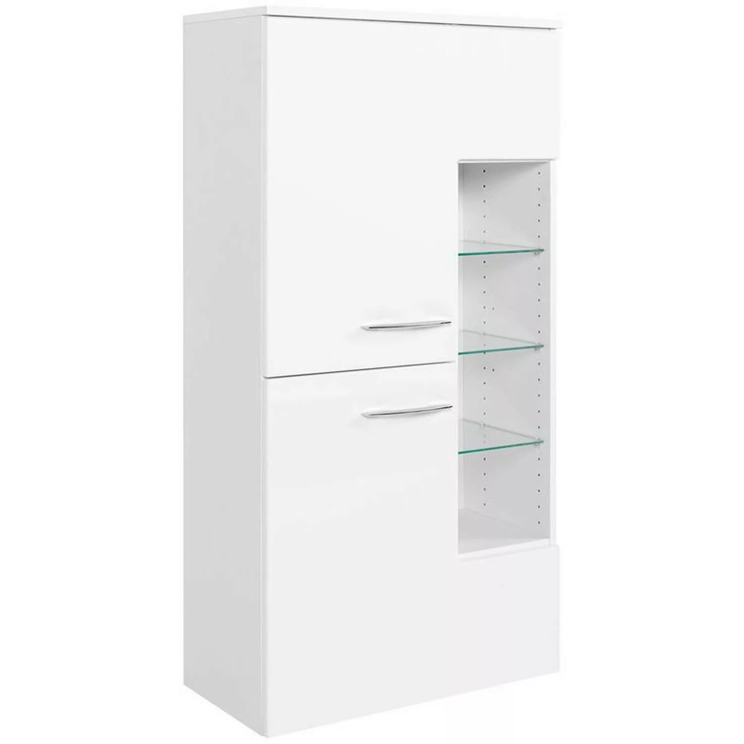 Midischrank FLORIDO-03 Hochglanz weiß, mit Glasböden, B x H x T: ca. 65 x 1 günstig online kaufen