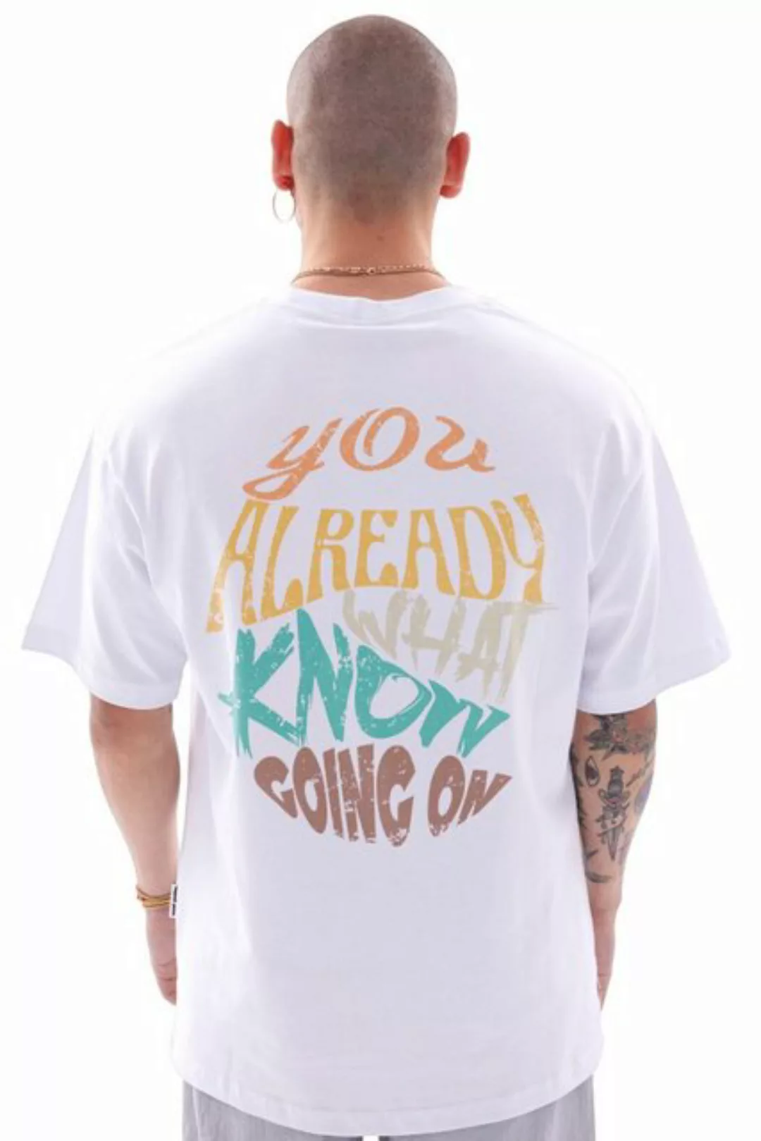 OSSY HOMER Print-Shirt Oversized Herren T-Shirt – "You Already Know" Design günstig online kaufen