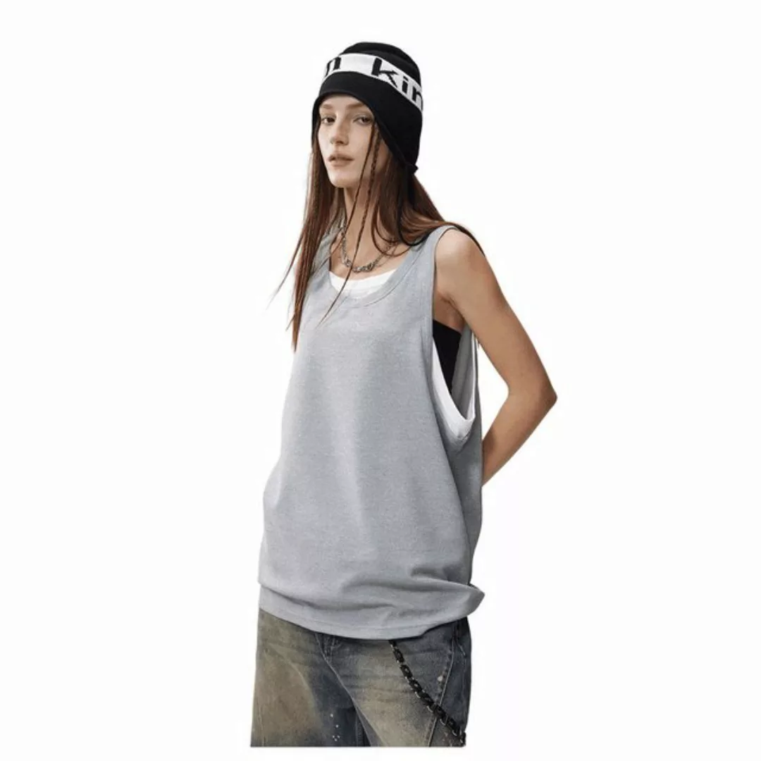 YRIIOMO T-Shirt Sommerliches zweilagiges ärmelloses Sport-Tanktop für Damen günstig online kaufen