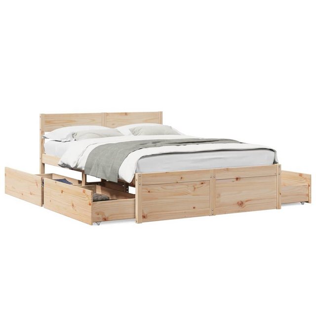 vidaXL Bett, Massivholzbett ohne Matratze 120x190 cm Kiefernholz günstig online kaufen