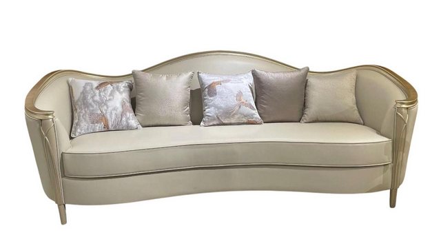 Xlmoebel Sofa Neu Luxuriöses Wohnzimmermöbel Sofas 3-Sitzer Couch Echtholz, günstig online kaufen