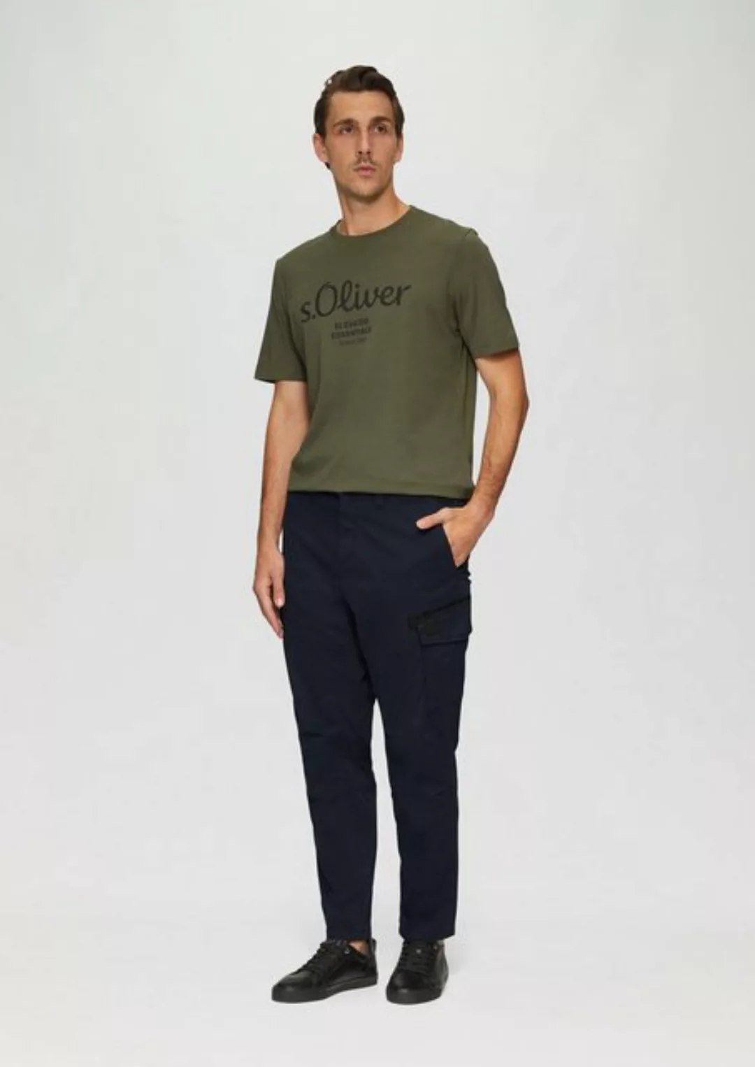 s.Oliver Stoffhose Regular: Cargohose mit Straight Leg Garment Dye günstig online kaufen