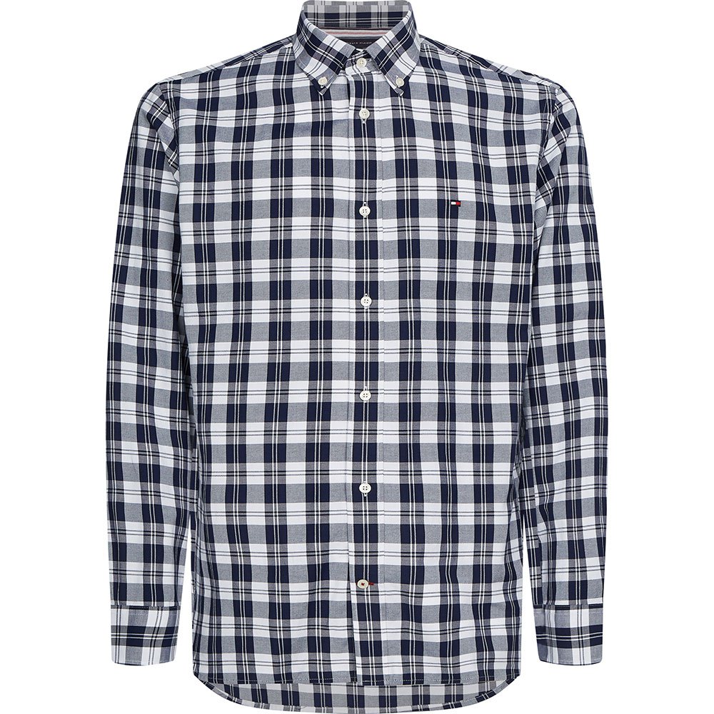 Tommy Hilfiger Textured Check Rf Shirt S Yale Navy / White günstig online kaufen