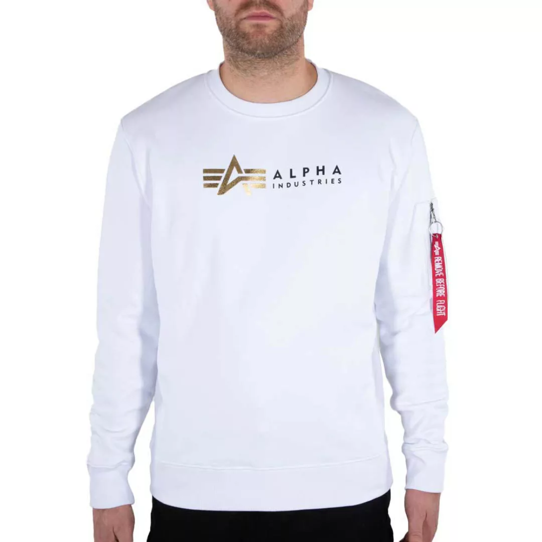 Alpha Industries Label Foil Print Sweatshirt M Rep.Blue günstig online kaufen