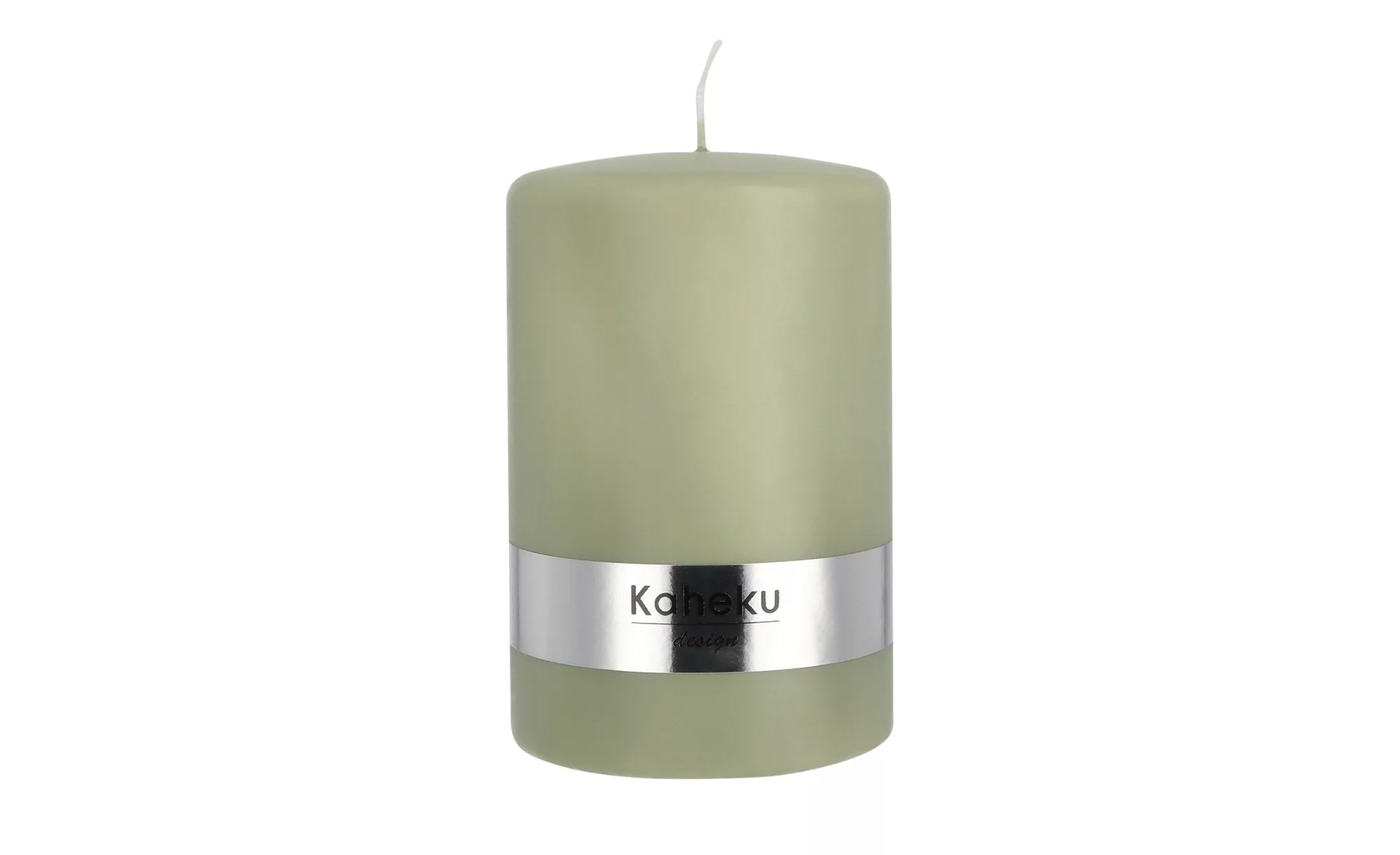 Zylinderkerze Powder - grün - 15 cm - Dekoration > Kerzen & Lichter - Möbel günstig online kaufen