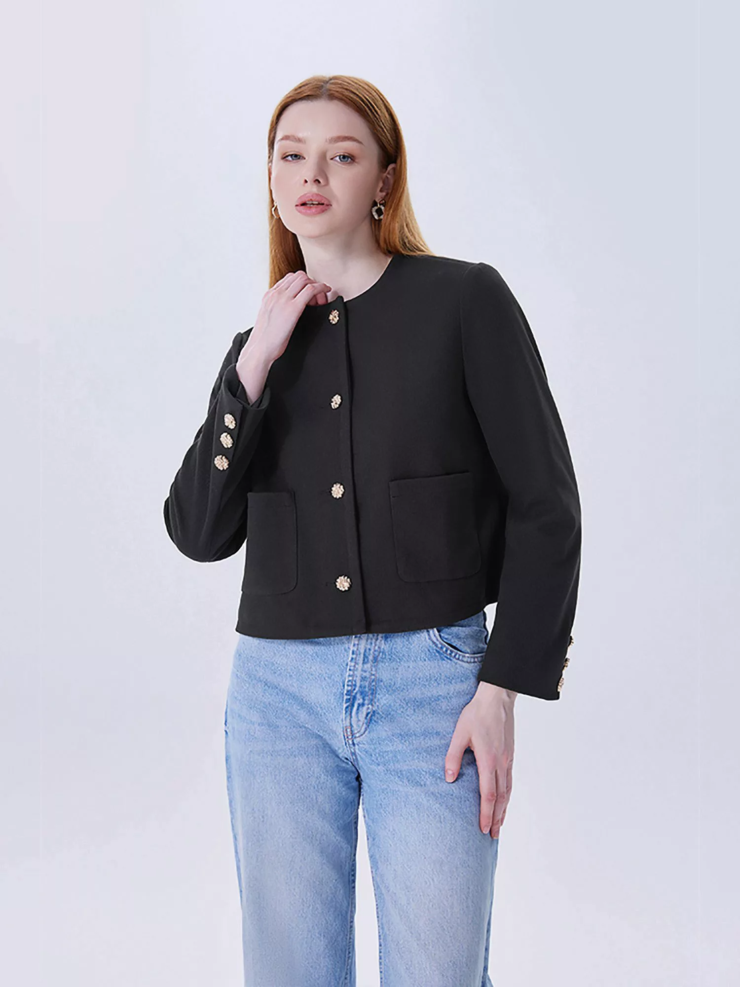 LAPA PLUS Jackenblazer Kurzer Damenblazer, schwarze günstig online kaufen