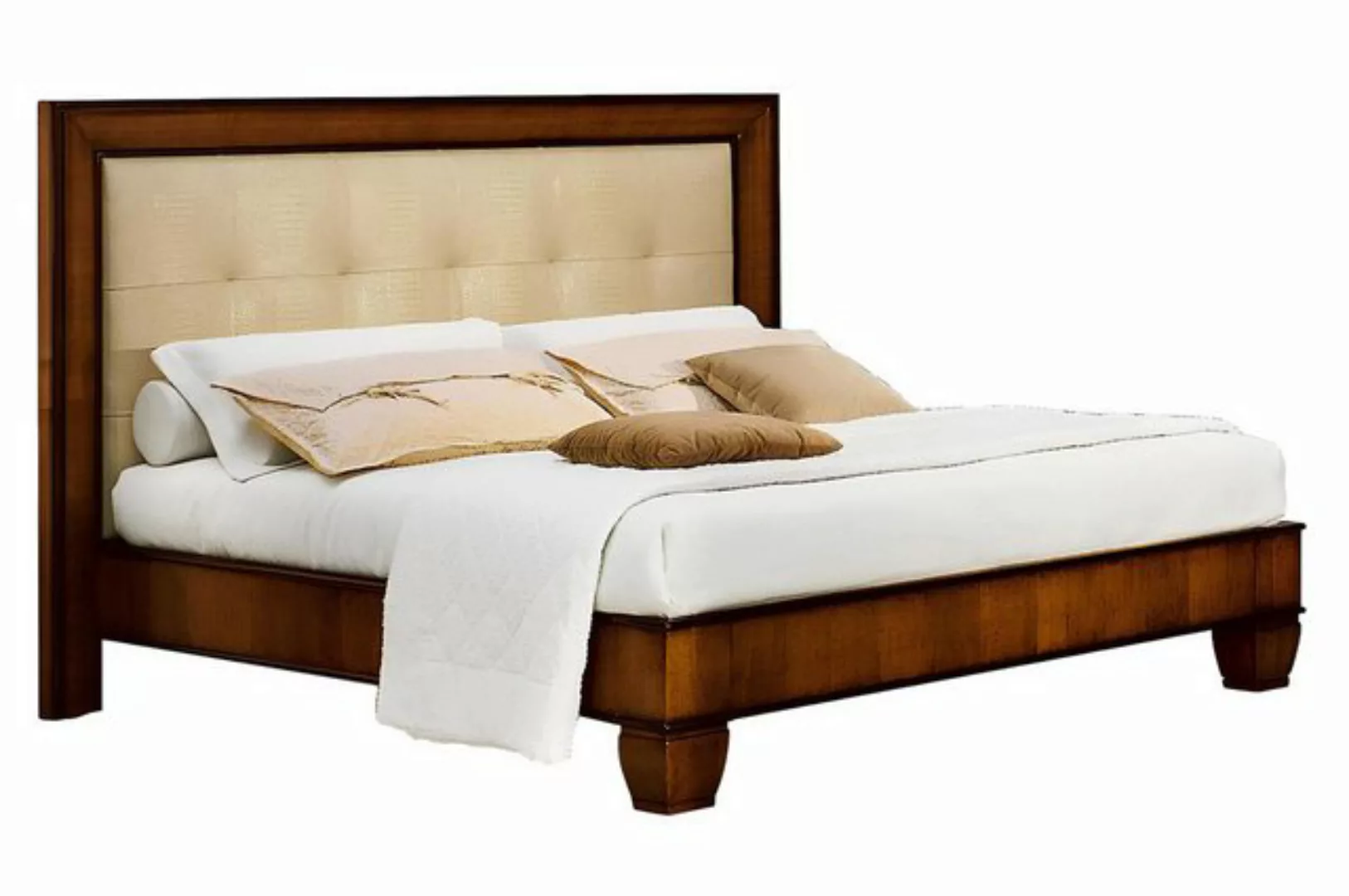 Xlmoebel Bett Neu im klassischen Art-déco-Stil designtes braunes Holzbett f günstig online kaufen