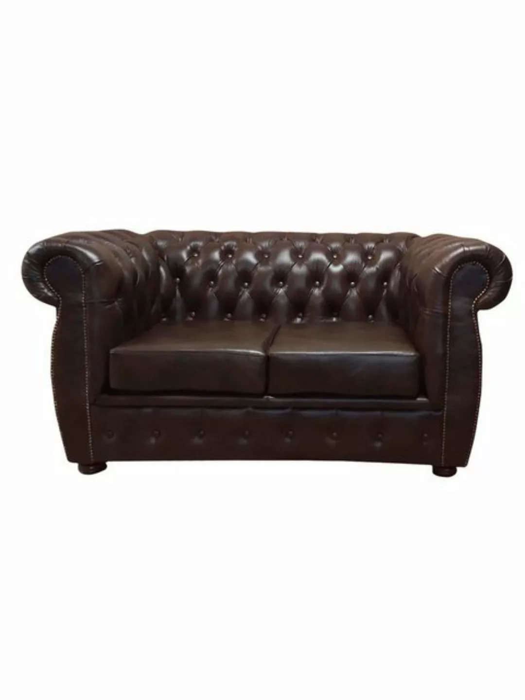 Xlmoebel Sofa Chesterfield Sofa 2-Sitzer Luxus Couch Braun Möbel Zweisitzer günstig online kaufen