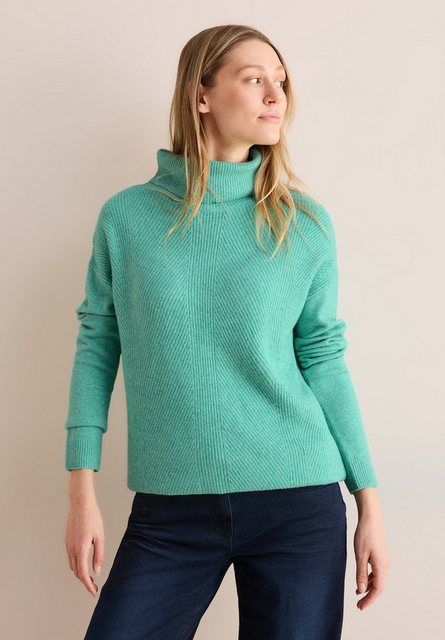 Cecil Rollkragenpullover aus softem Materialmix günstig online kaufen