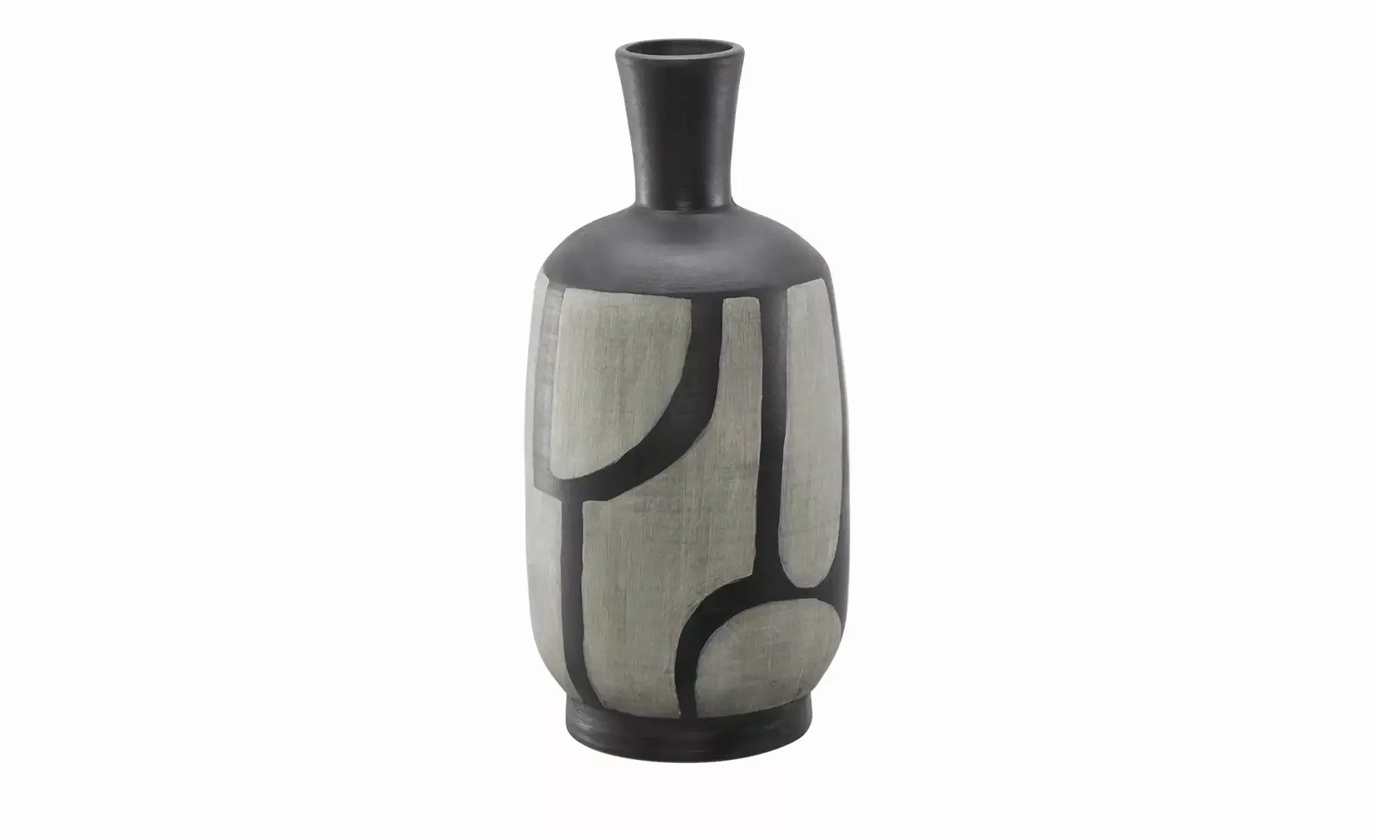 HOME STORY Deko Vase ¦ schwarz ¦ Terracotta ¦ Maße (cm): H: 45  Ø: 20.32 Ac günstig online kaufen