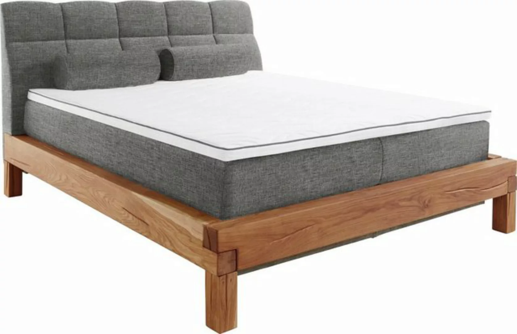 Home affaire Boxspringbett Villads, Liegefläche: 160/200 cm aus Balkeneiche günstig online kaufen