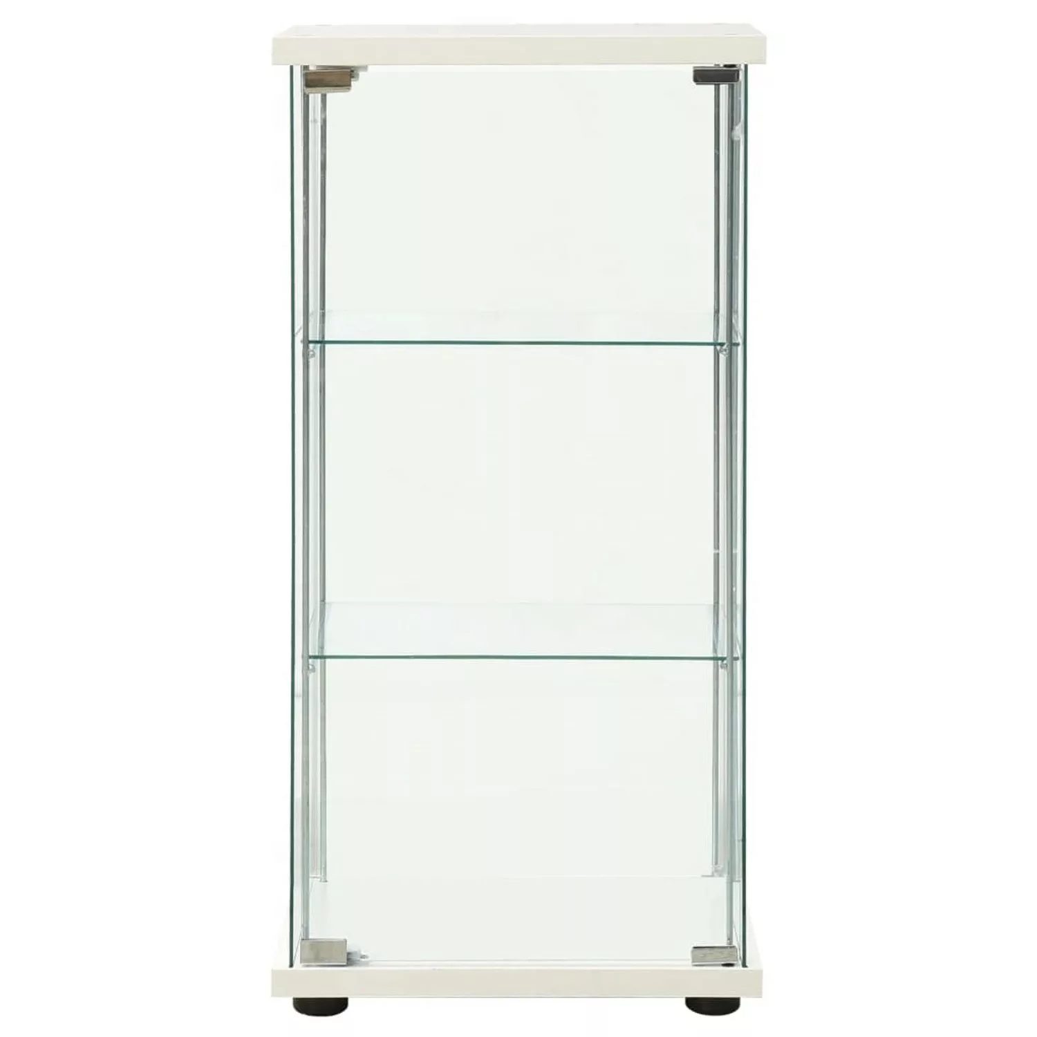 vidaXL Vitrine Vitrine Regal Vitrinenschrank Hartglas Weiß günstig online kaufen