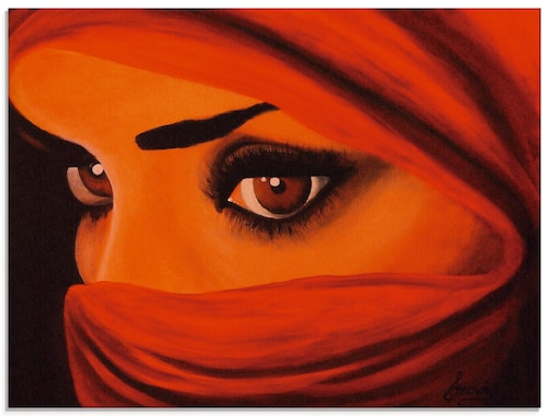 Artland Glasbild "Tuareg-Die von Gott Verlassene", Frau, (1 St.), in versch günstig online kaufen
