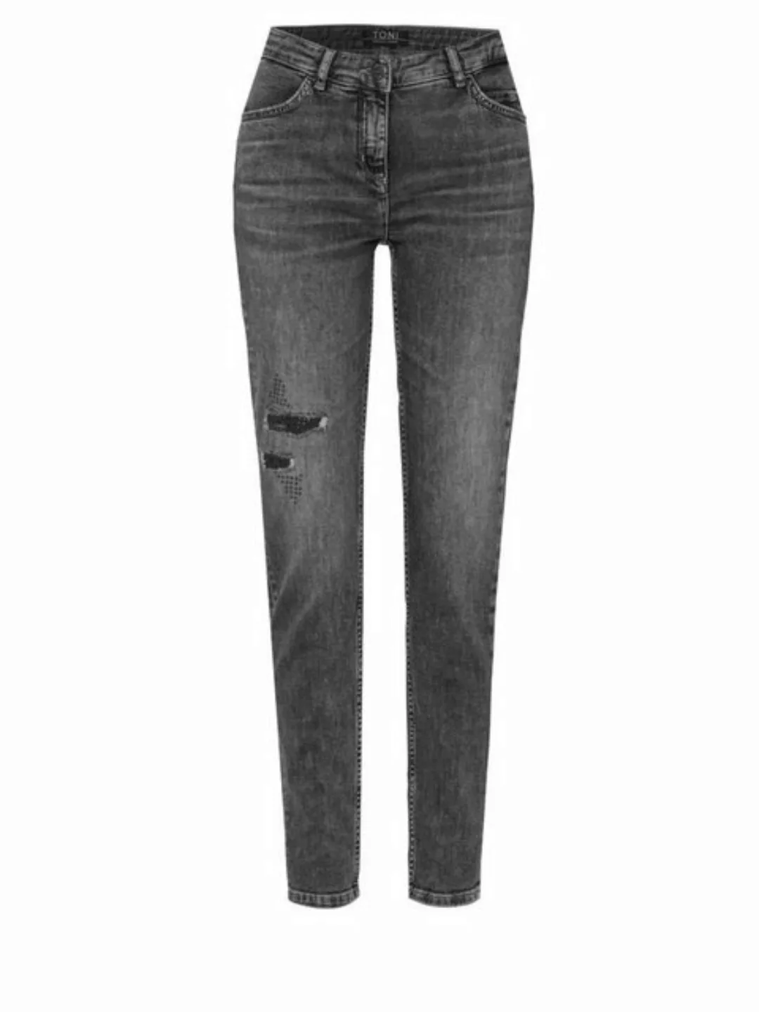 TONI 5-Pocket-Jeans Perfect Shape mit Strassdetail und Destroyed-Effekt günstig online kaufen