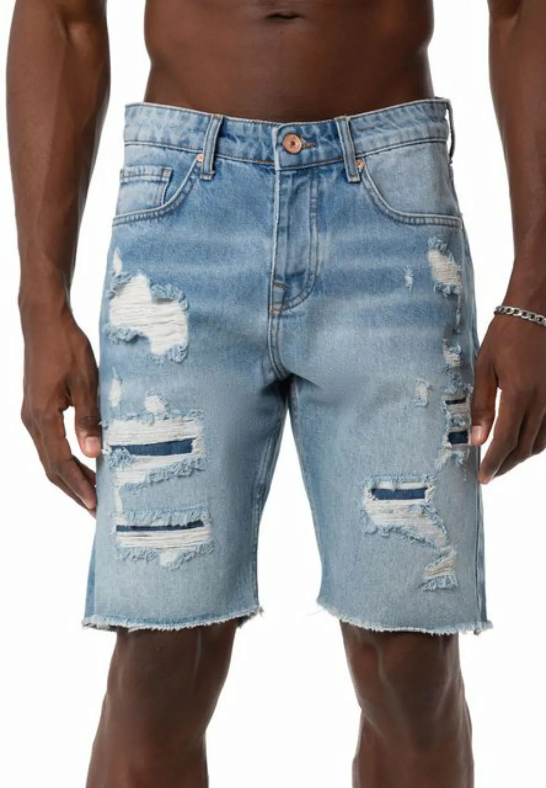 RedBridge Jeansshorts Red Bridge Herren Shorts Kurze Hose Jeanshose fetzige günstig online kaufen