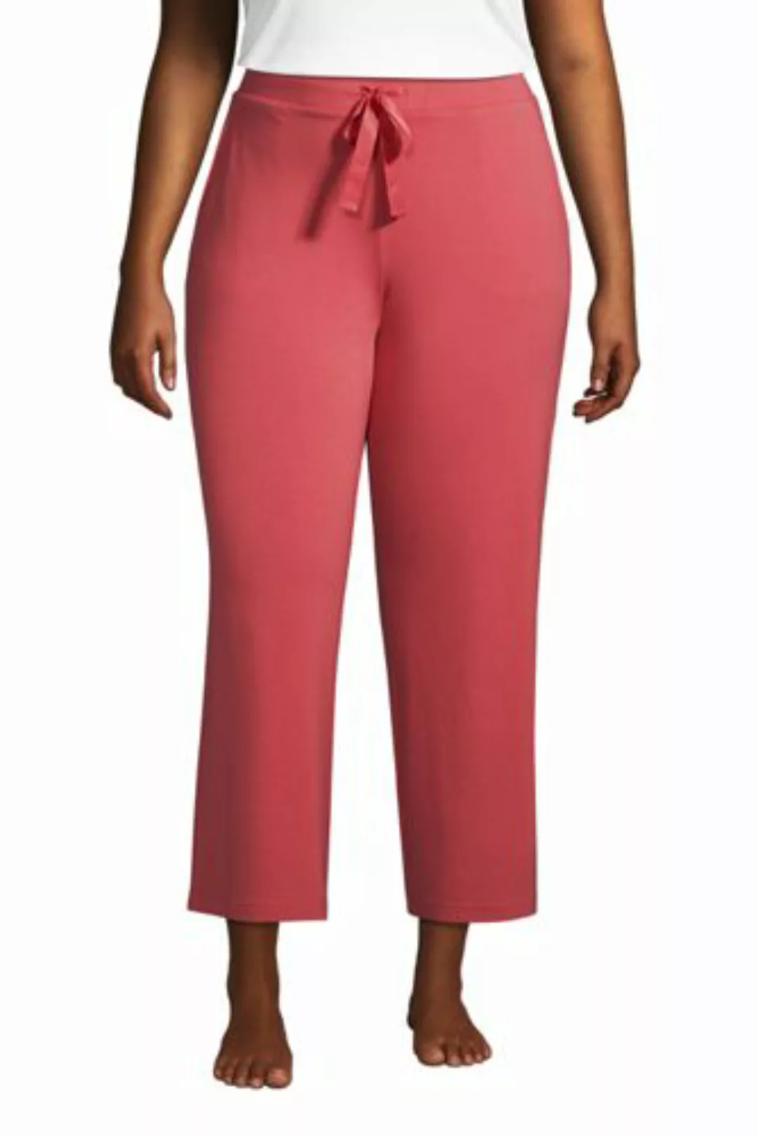 Weite Jersey Pyjama-Hose in 7/8-Länge in großen Größen, Damen, Größe: 52-54 günstig online kaufen