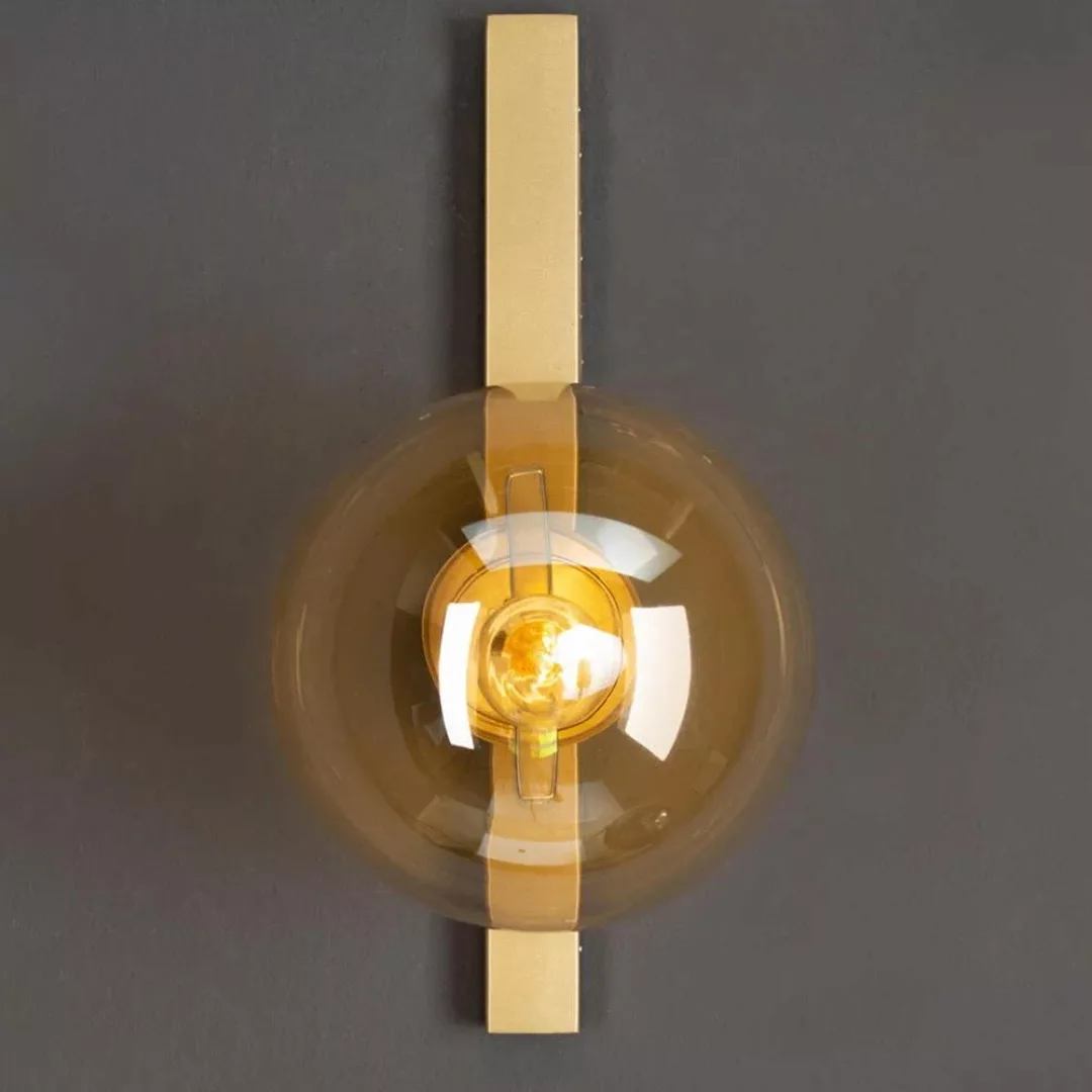 Wandleuchte Pluto in Gold-transparent und Gold E14 1-flammig günstig online kaufen