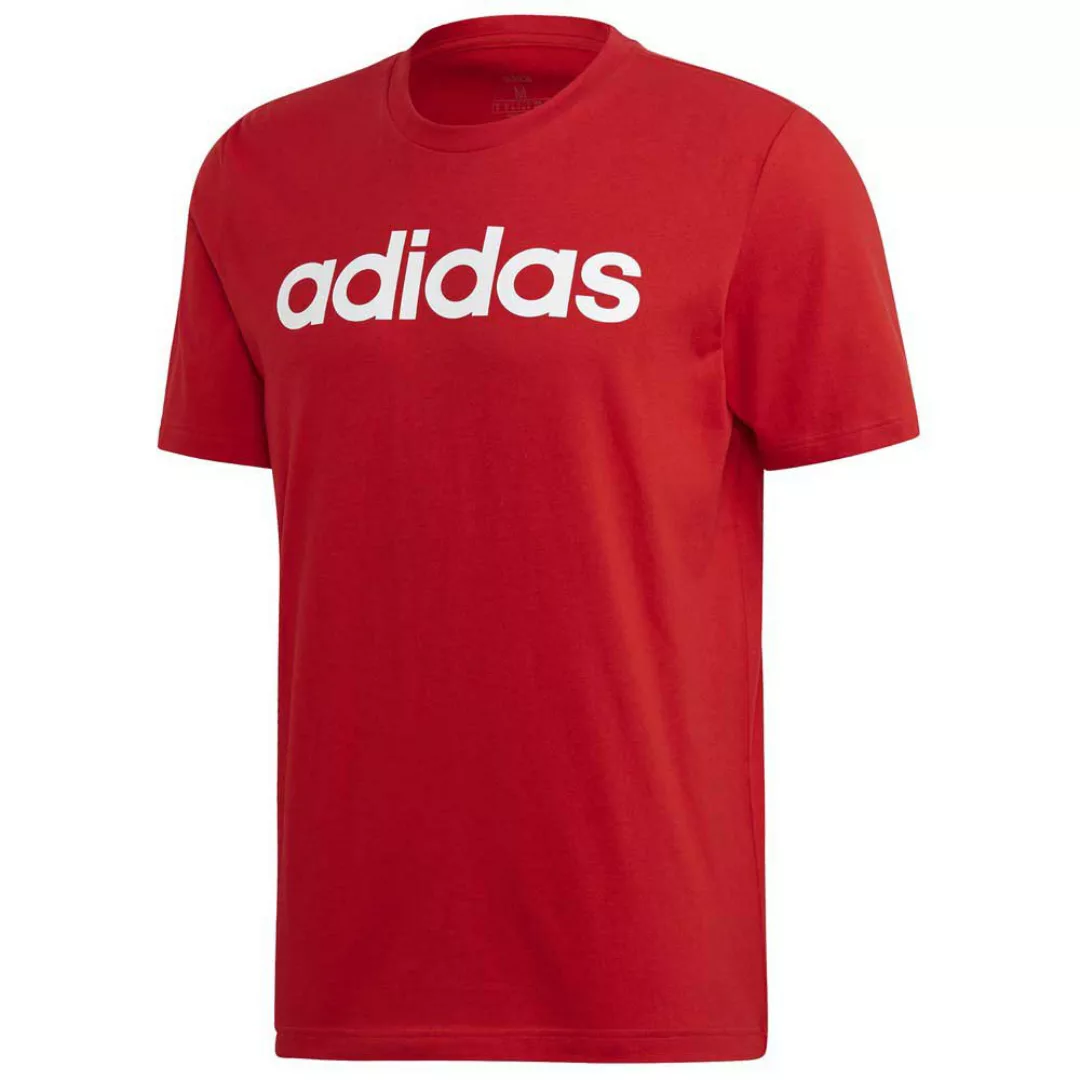 Adidas Essentials Linear Kurzarm T-shirt S Scarlet / White günstig online kaufen