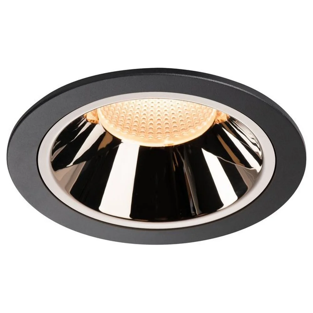 LED Einbaustrahler Numinos in Schwarz und Chrom 37,4W 3400lm 2700K 20° günstig online kaufen