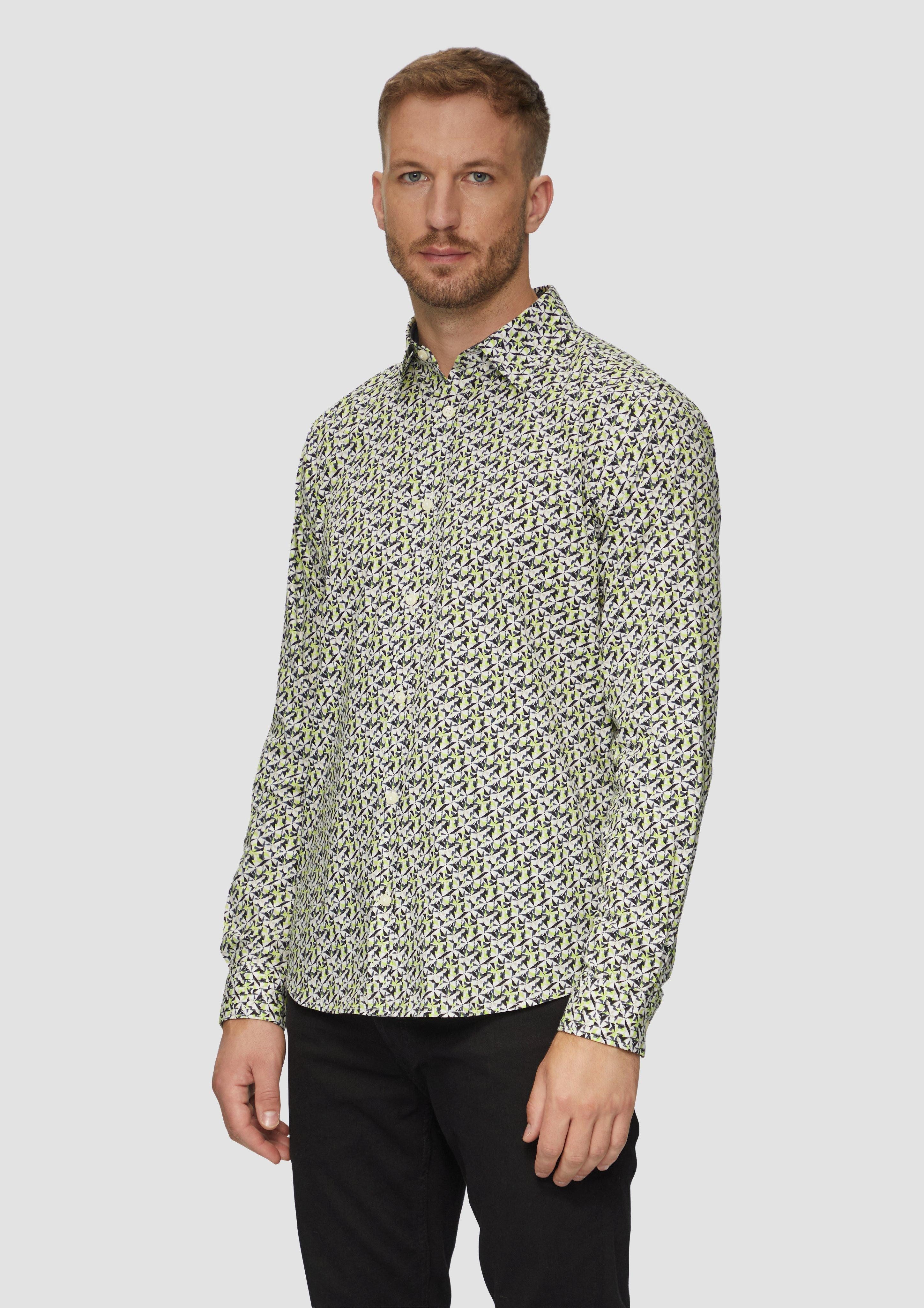 s.Oliver Langarmhemd Slim Fit: Popeline-Hemd mit günstig online kaufen