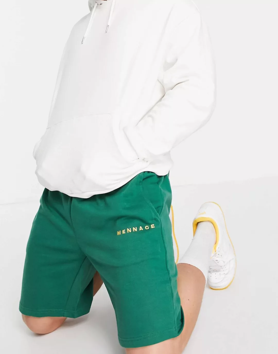 Mennace – Jersey-Shorts in Tannengrün, Kombiteil günstig online kaufen