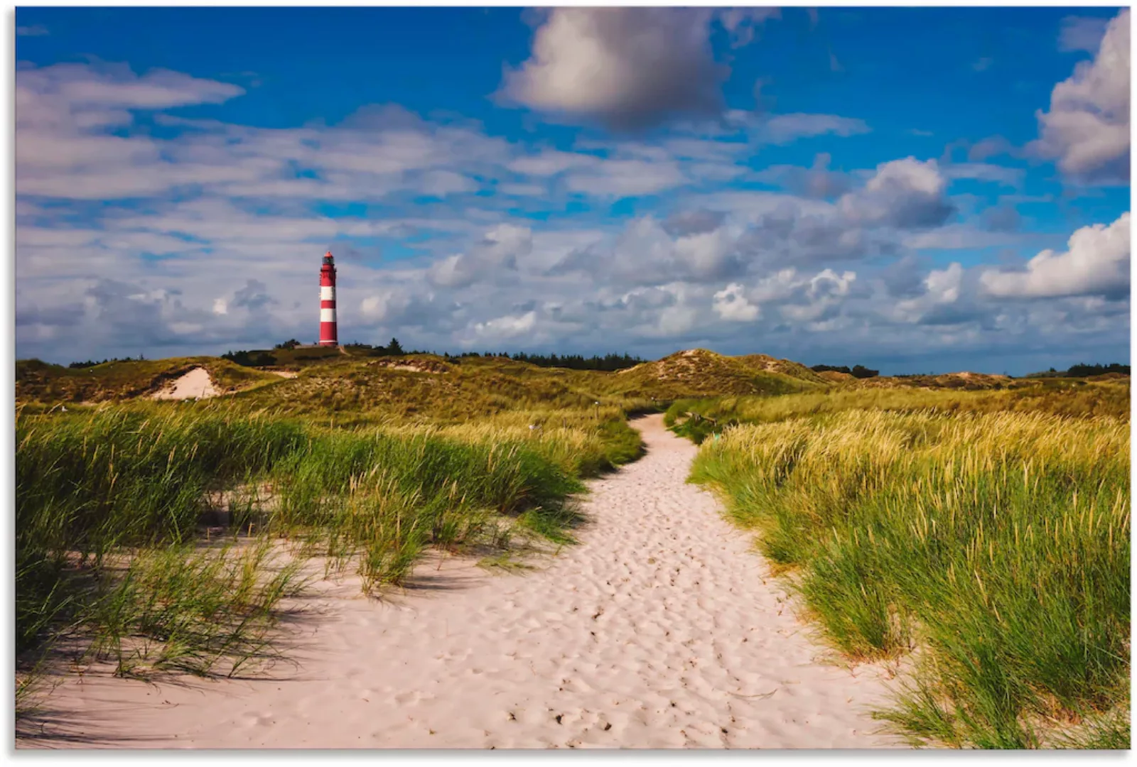 Artland Wandbild "Strandweg zum Leuchtturm - Insel Amrum", Küste, (1 St.), günstig online kaufen