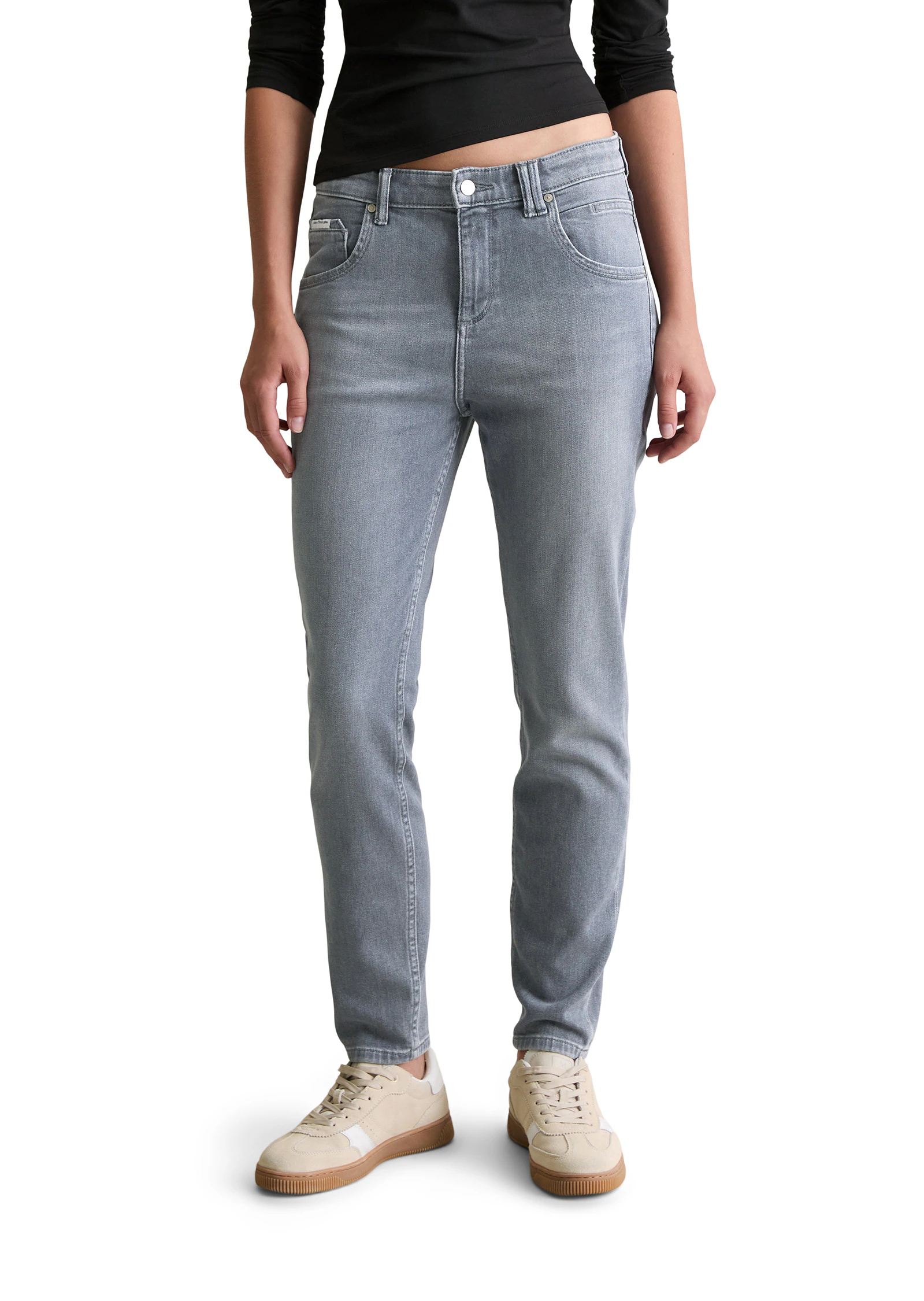 Marc OPolo DENIM Boyfriend-Jeans "aus grauem Stretch-Denim" günstig online kaufen