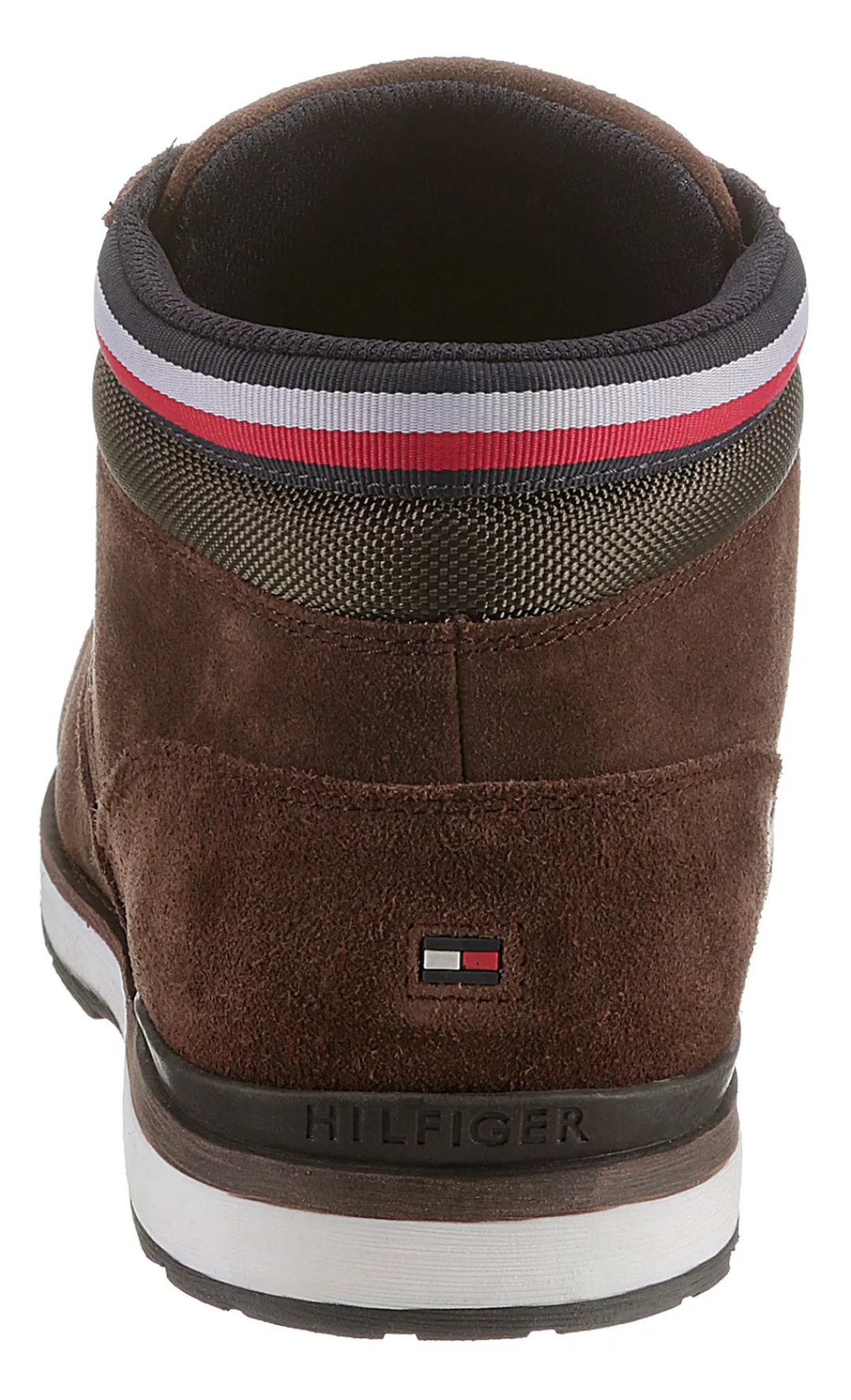 Tommy Hilfiger Schnürboots "OUTDOOR HILFIGER SUEDE BOOT", mit Streifen in T günstig online kaufen