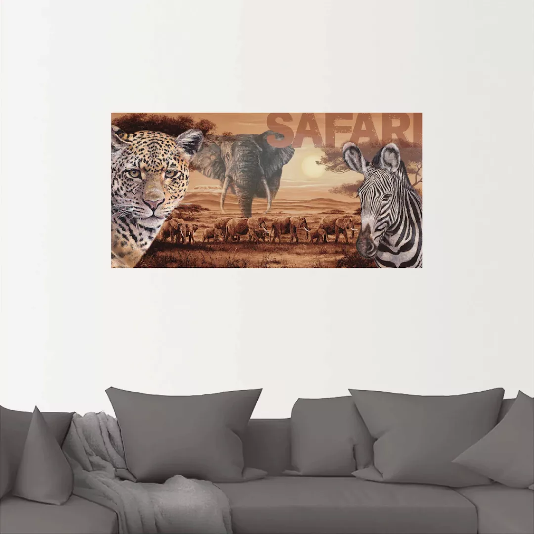 Artland Wandbild »Safari«, Wildtiere, (1 St.) günstig online kaufen