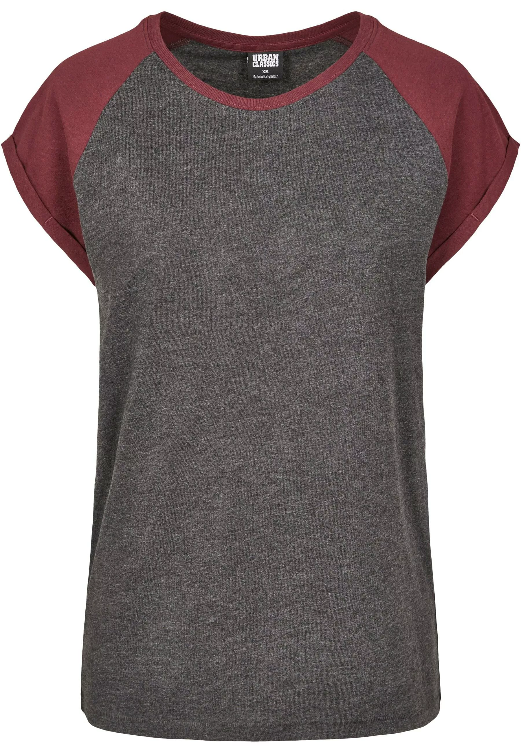 URBAN CLASSICS Kurzarmshirt "Urban Classics Damen Ladies Contrast Raglan Te günstig online kaufen