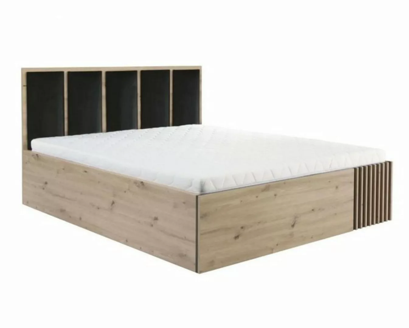 Furnix Polsterbett CALLINI C-16 Bett 160x200 mit Bettkasten Polsterkopfteil günstig online kaufen