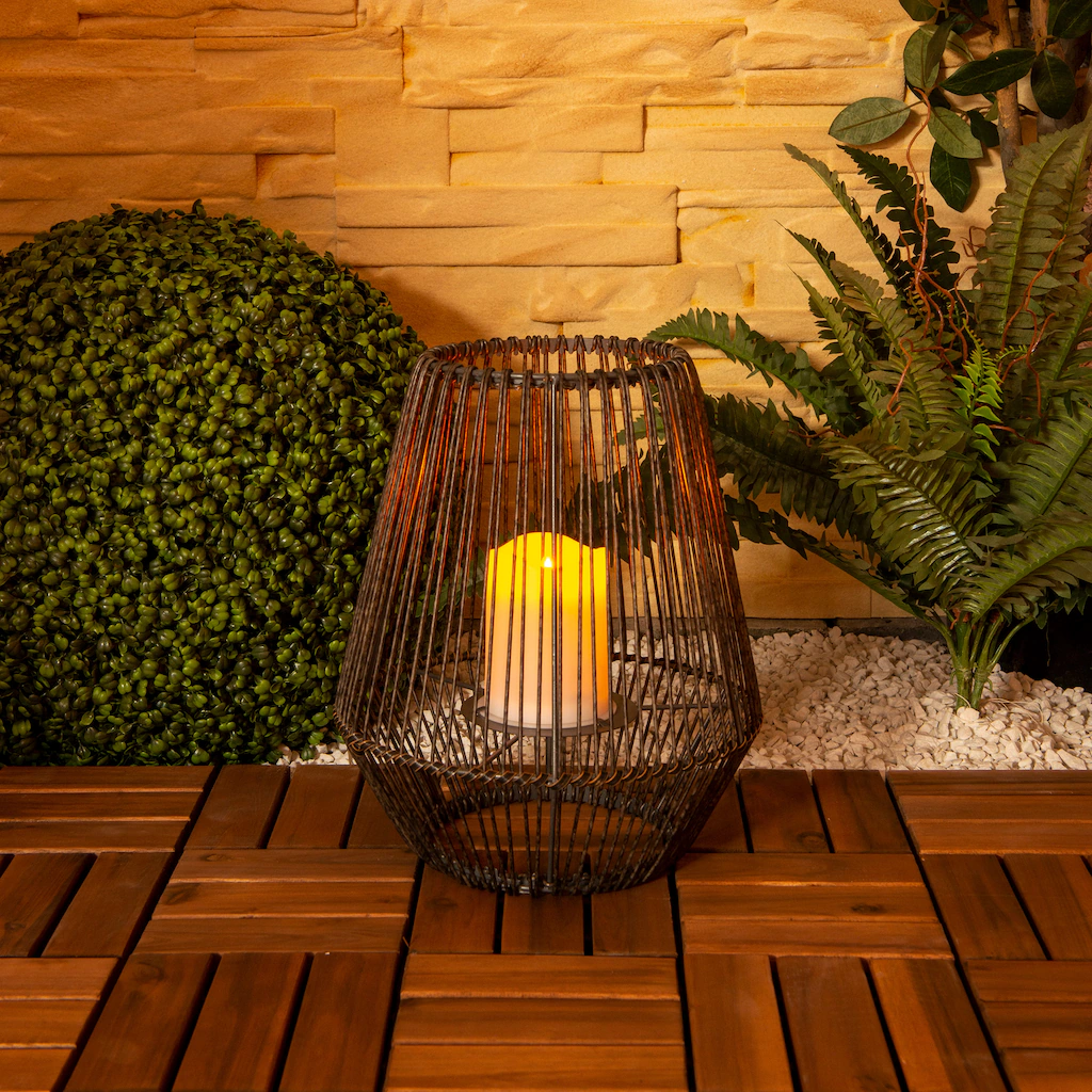 näve LED Solarleuchte "Plasto", 1 flammig, Solar, Balkon Terrassen Lampe Ti günstig online kaufen