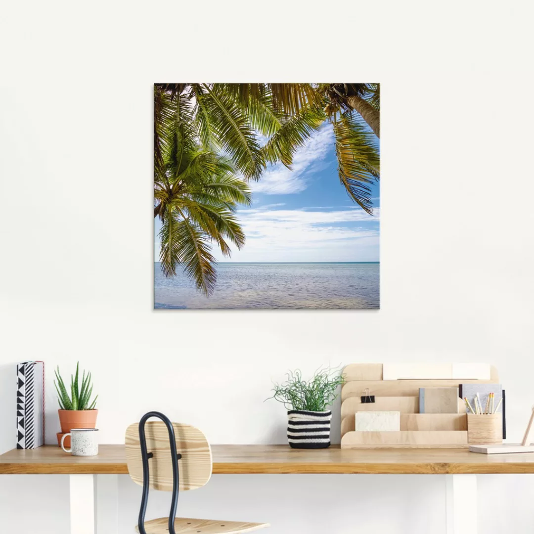 Artland Glasbild "Florida Keys Das Meer", Bäume, (1 St.), in verschiedenen günstig online kaufen