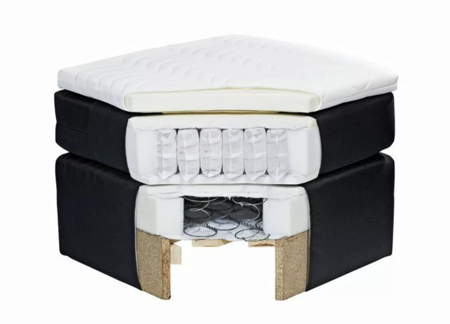 Black Red White Boxspringbett Boxspringbett BREGENZ 2 günstig online kaufen