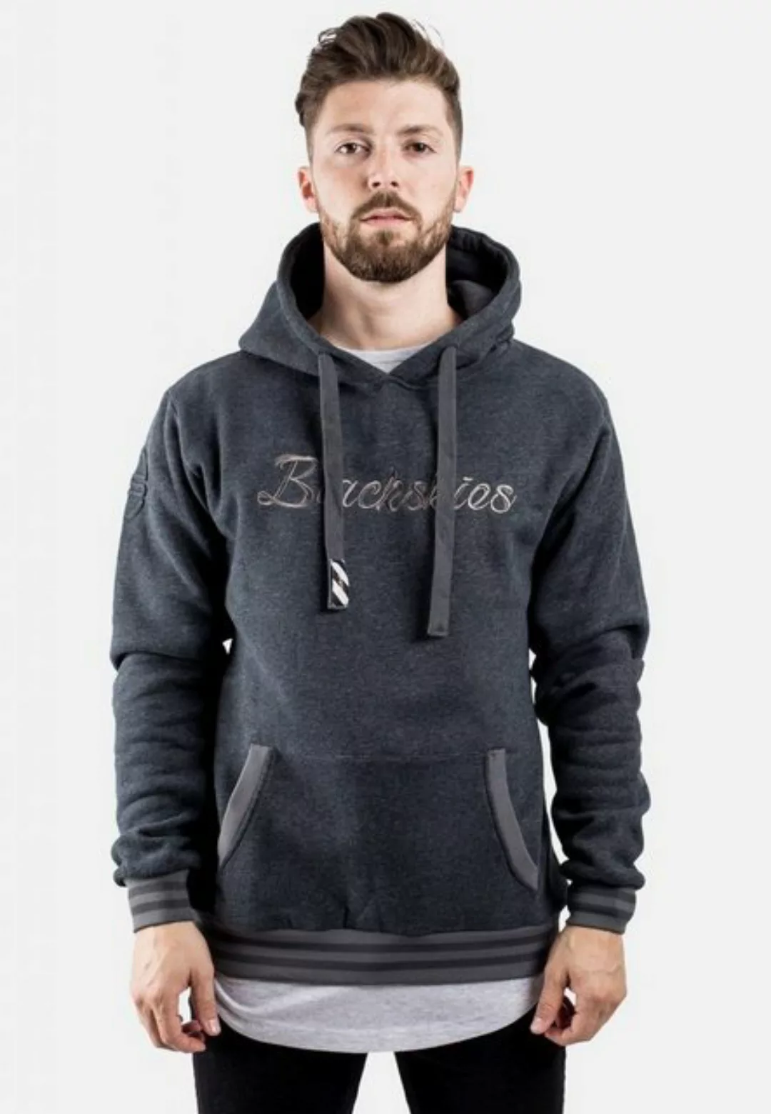 Blackskies Kapuzenpullover BS Script Hoodie Charcoal-Grau Small günstig online kaufen