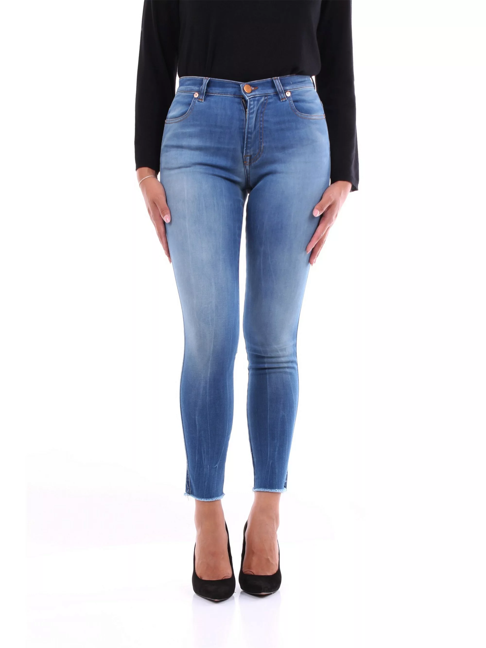 PT TORINO dünn Damen Blue Jeans Baumwolle - Lyocell. pes - Elasthan günstig online kaufen