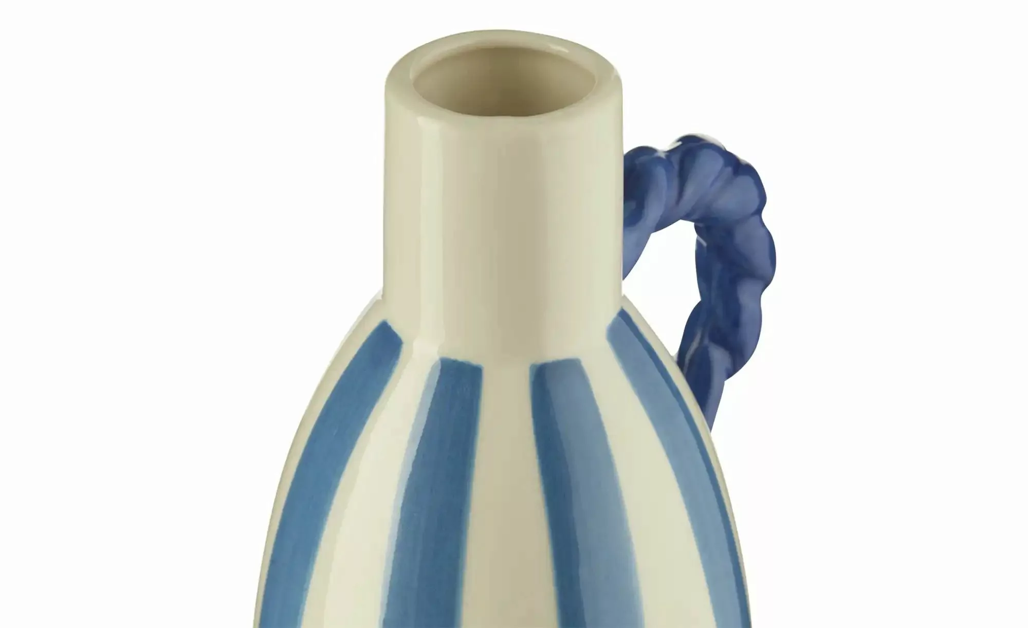 HOME STORY Vase   ¦ blau ¦ Steingut ¦ Maße (cm): B: 9 H: 16,5 Accessoires > günstig online kaufen