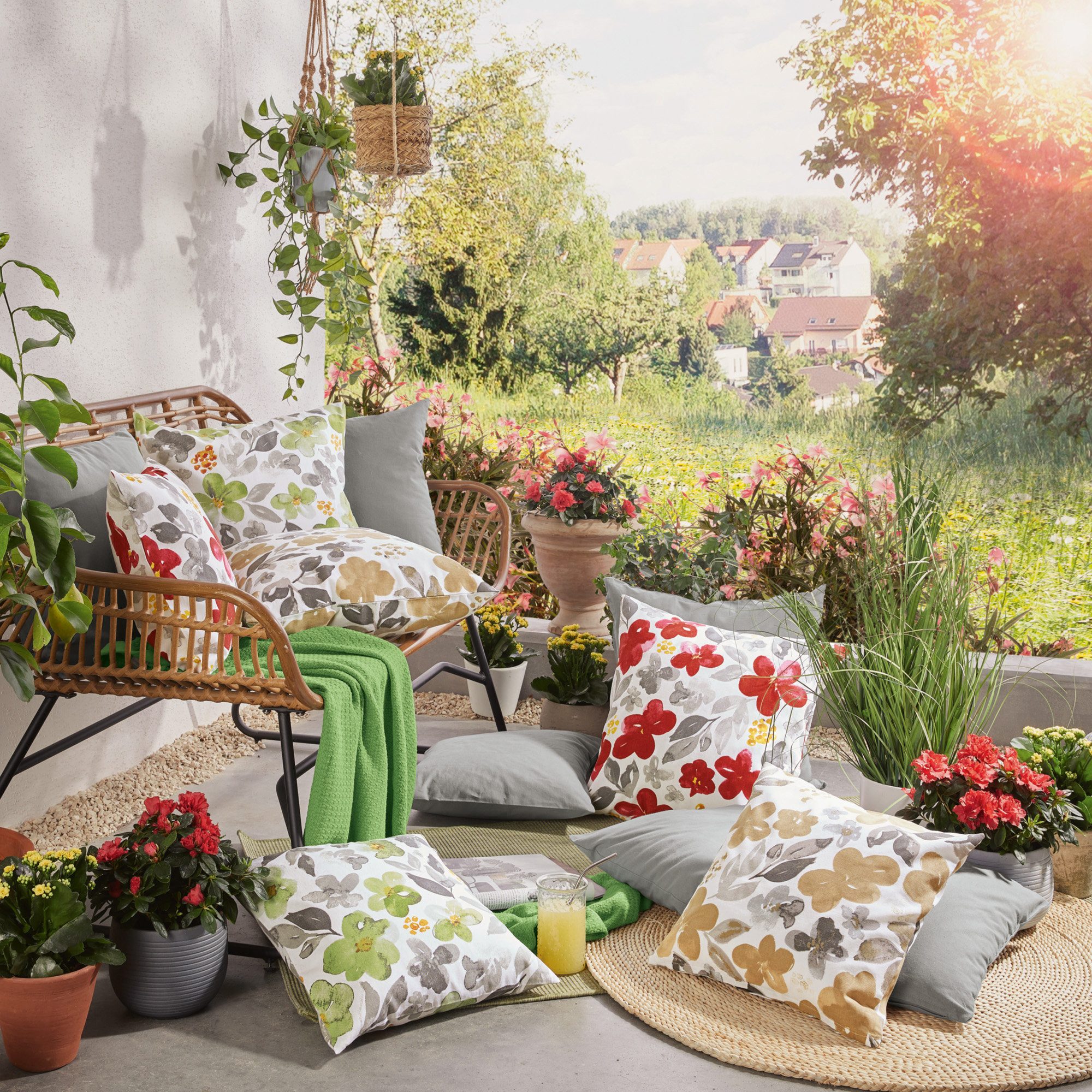 REDBEST Kissenbezug Kissenhülle, Baumwolle Blumen günstig online kaufen