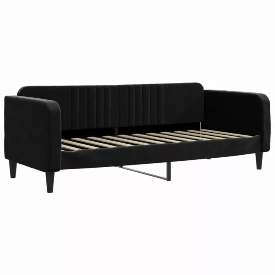 furnicato Bett Tagesbett Schwarz 80x200 cm Samt (1-tlg) günstig online kaufen